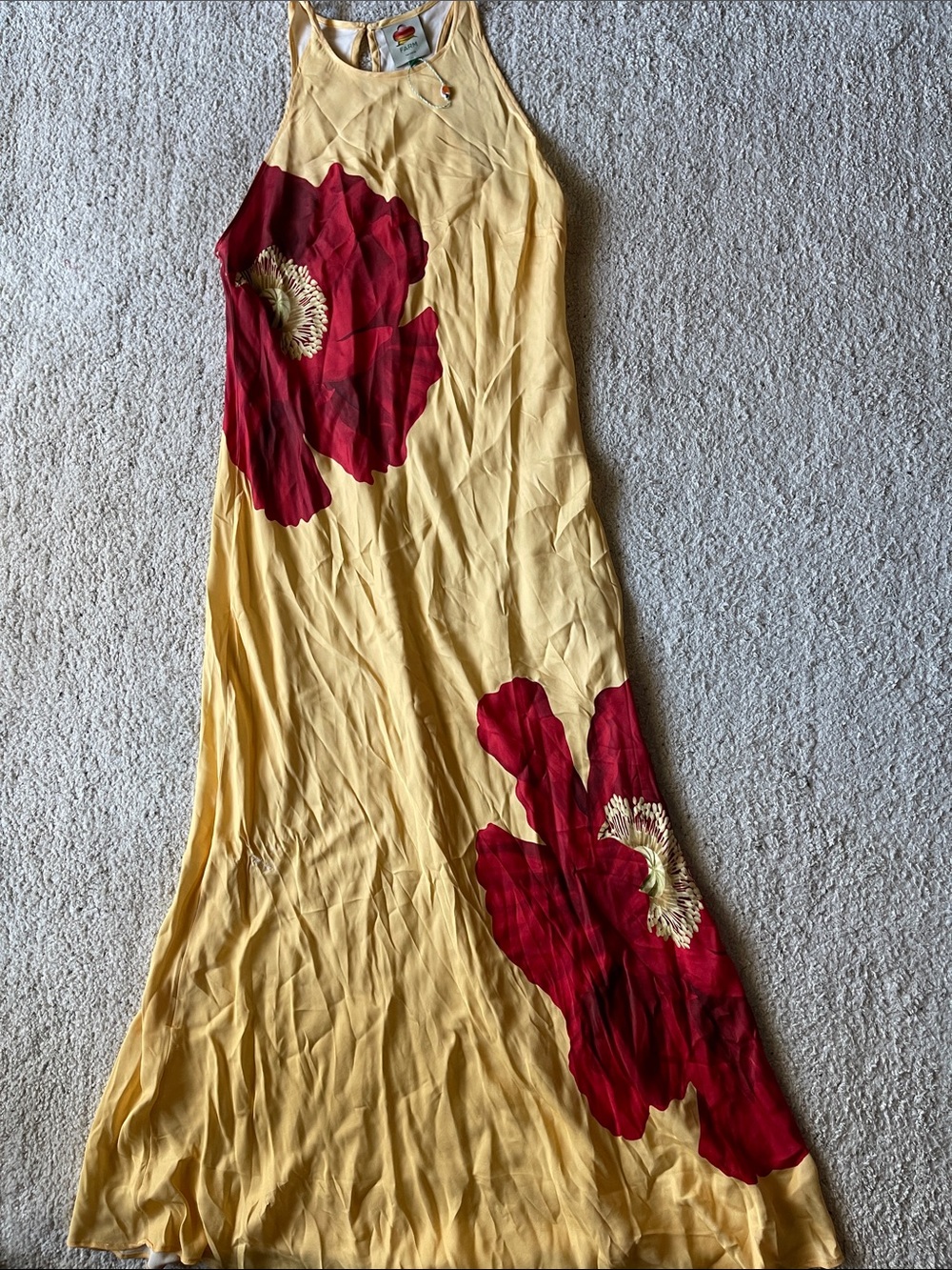 Farm RIO Poppy Flowers Maxi Dress Yellow - Picture 5 of 15